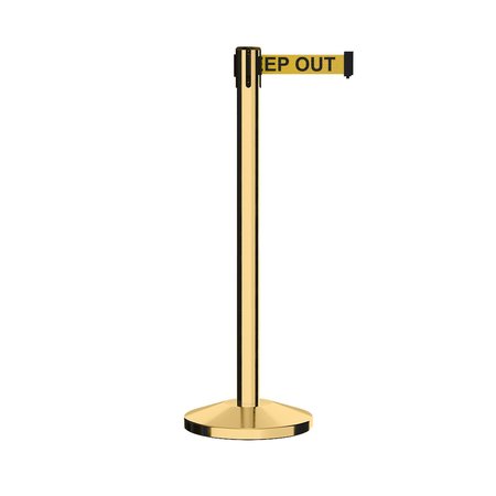 MONTOUR LINE Stanchion Belt Barrier Pol.Brass Post 13ft. Dange..Belt M630-PB-DANGEYB-130